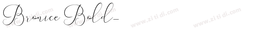 Bronice Bold字体转换